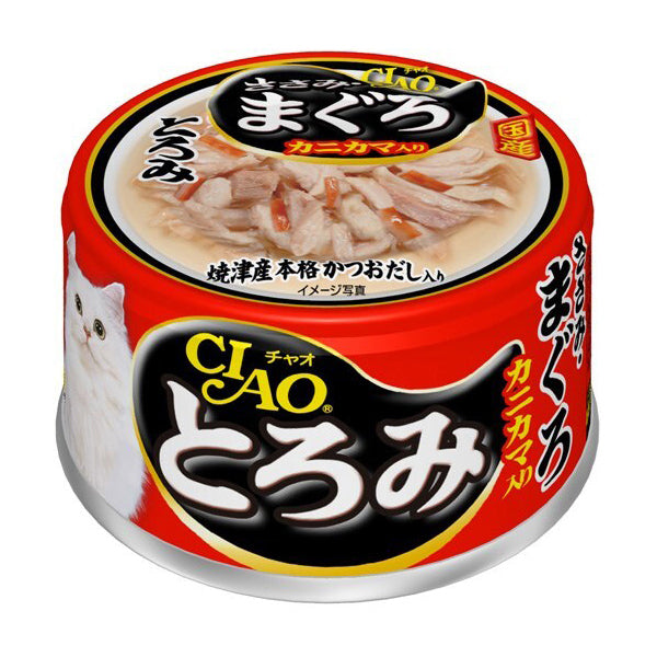 24PK Ciao Toromi Chicken Tuna & Crab Flavour Can Cat/Kitten Pet Food Pack