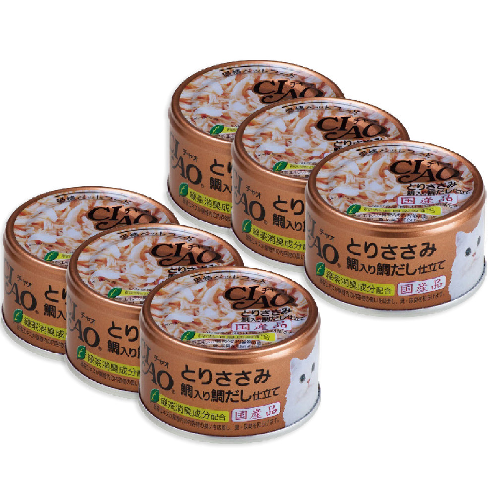 24PK Ciao Chicken & Red Snapper in Snapper Broth Can Cat/Kitten Pet Food