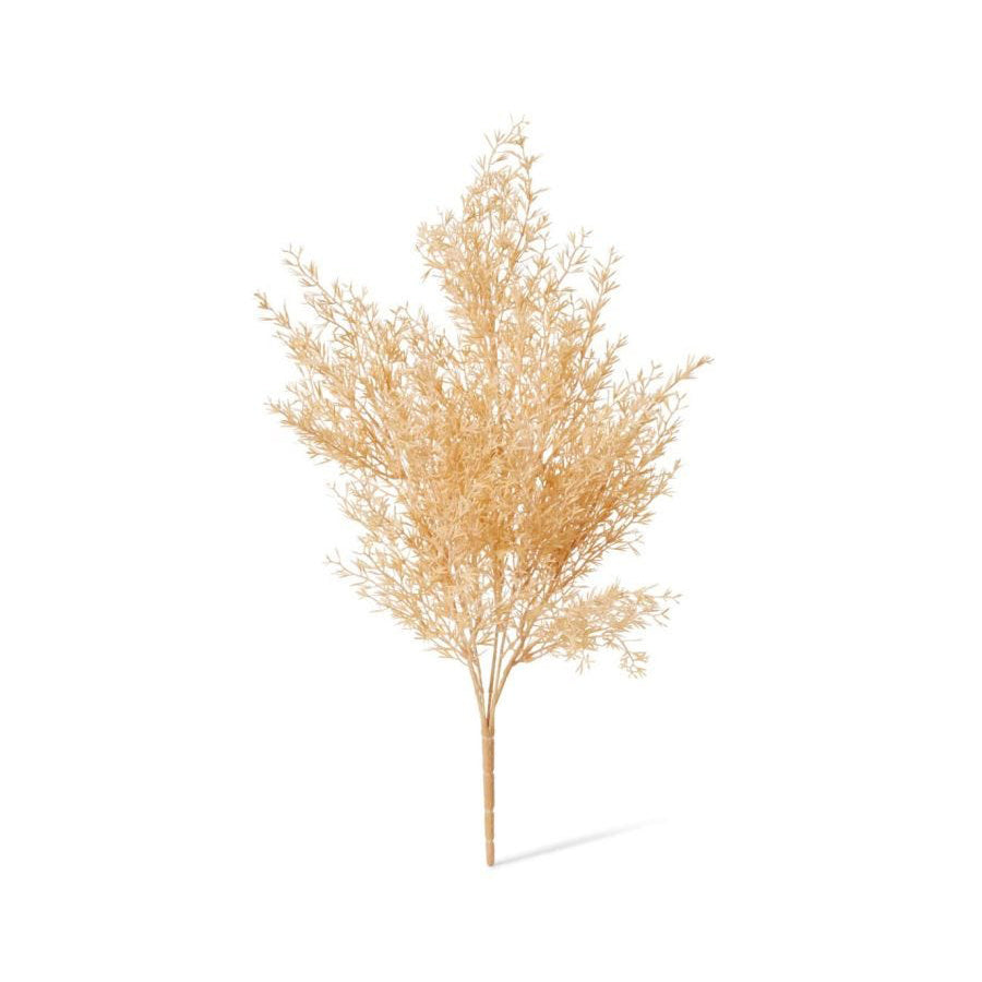 2PK E Style 53cm Artificial Plastic Tea Leaf Bush - Cream