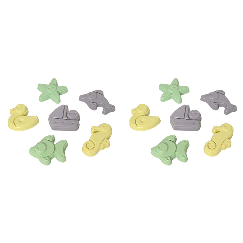 2x 6pc Plasto I'm Green Sand Mould Beach Toy Kids/Children 1y+