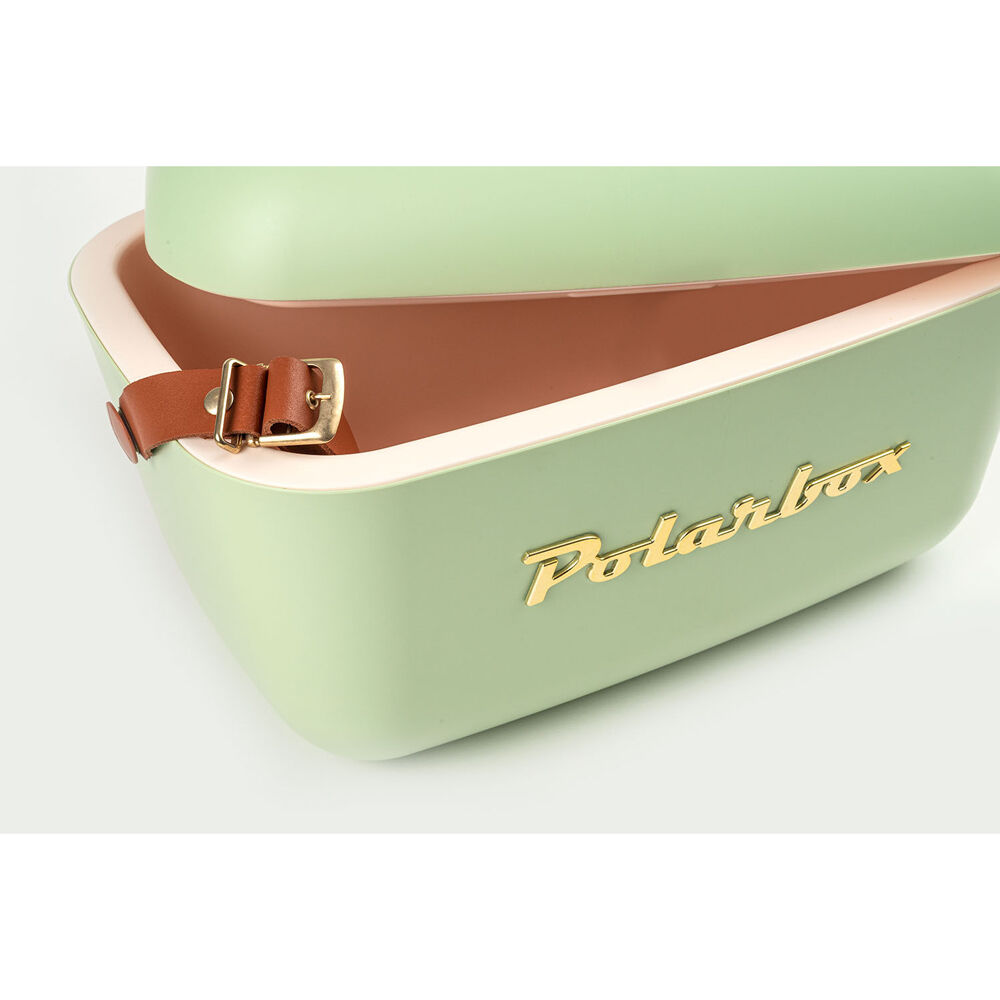 Polarbox Gold 20L Cooler Box w/ Adjustable Leather Strap - Sage