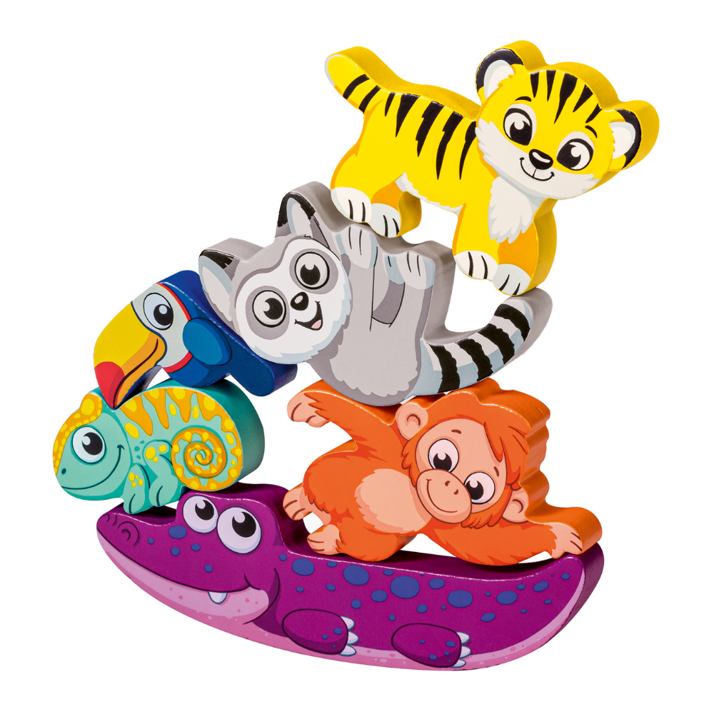 Play+ Wooden Touch & Play Puzzle In the Jungle Kids Wooden Puzzle 1y+