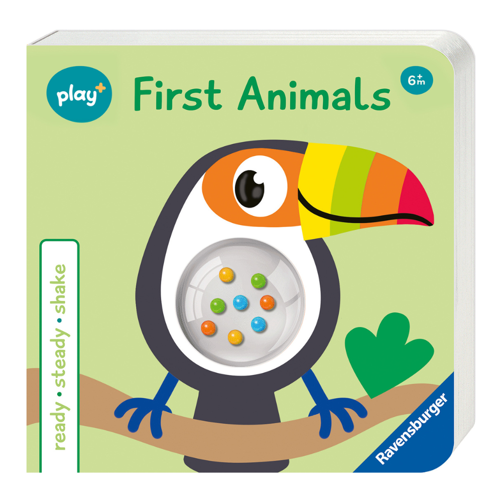 Play+ Ready Steady Shake First Animals Book Kids Sensory Toy 6m+
