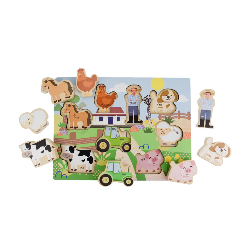 Koala Dream Wooden Chunky Aussie Farm Animal Kids Toy Puzzle 12m+