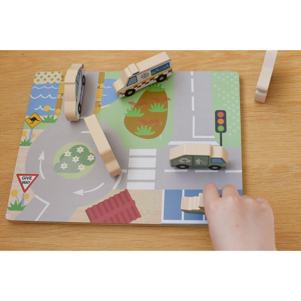 Koala Dream Wooden Chunky Aussie Transport Vehicle Kids Toy Puzzle 12m+