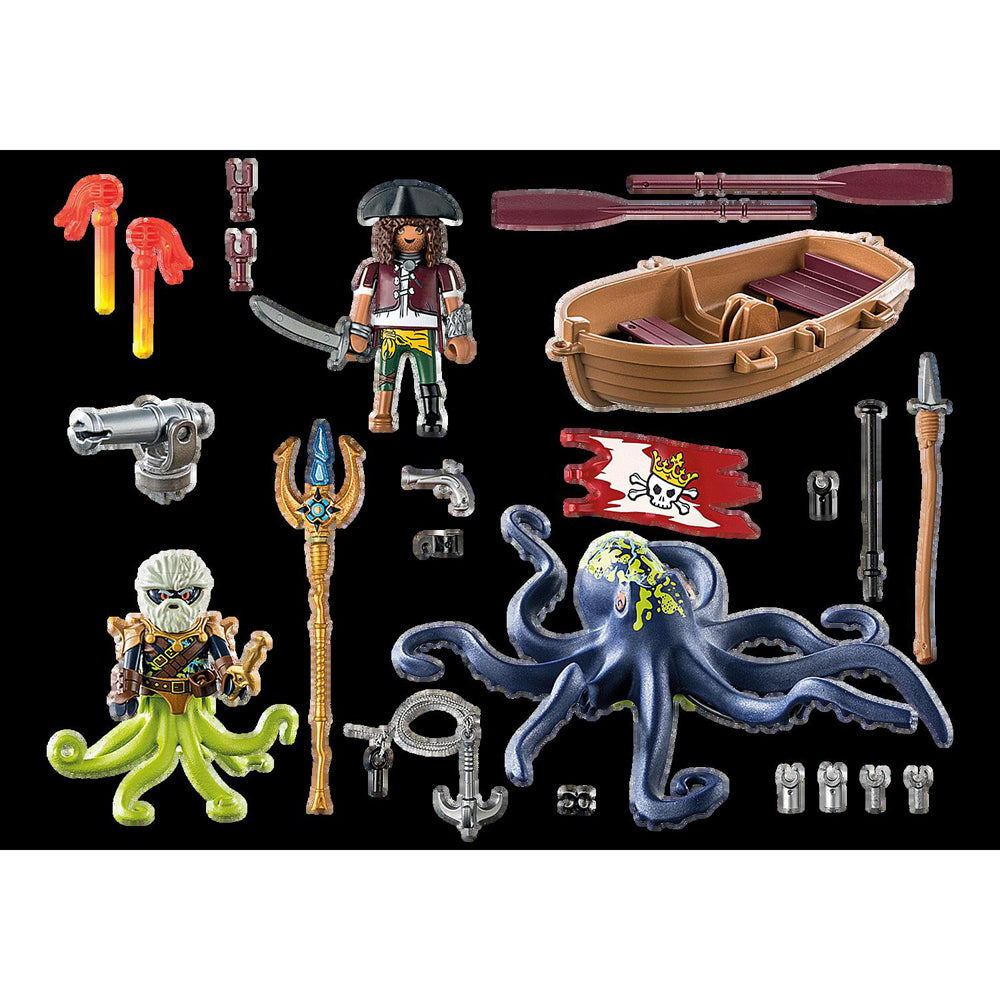 Playmobil Battle against the Giant Octopus Kids/Childrens Toy Playset 4+
