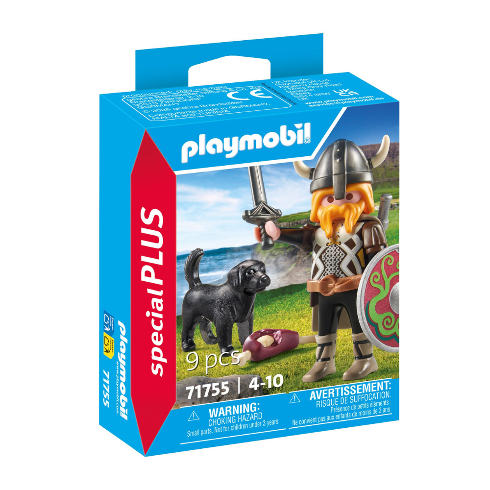 9pc Playmobil 21x15cm Viking w/ Guard Dog Kids Action Figure Play Set 4y+