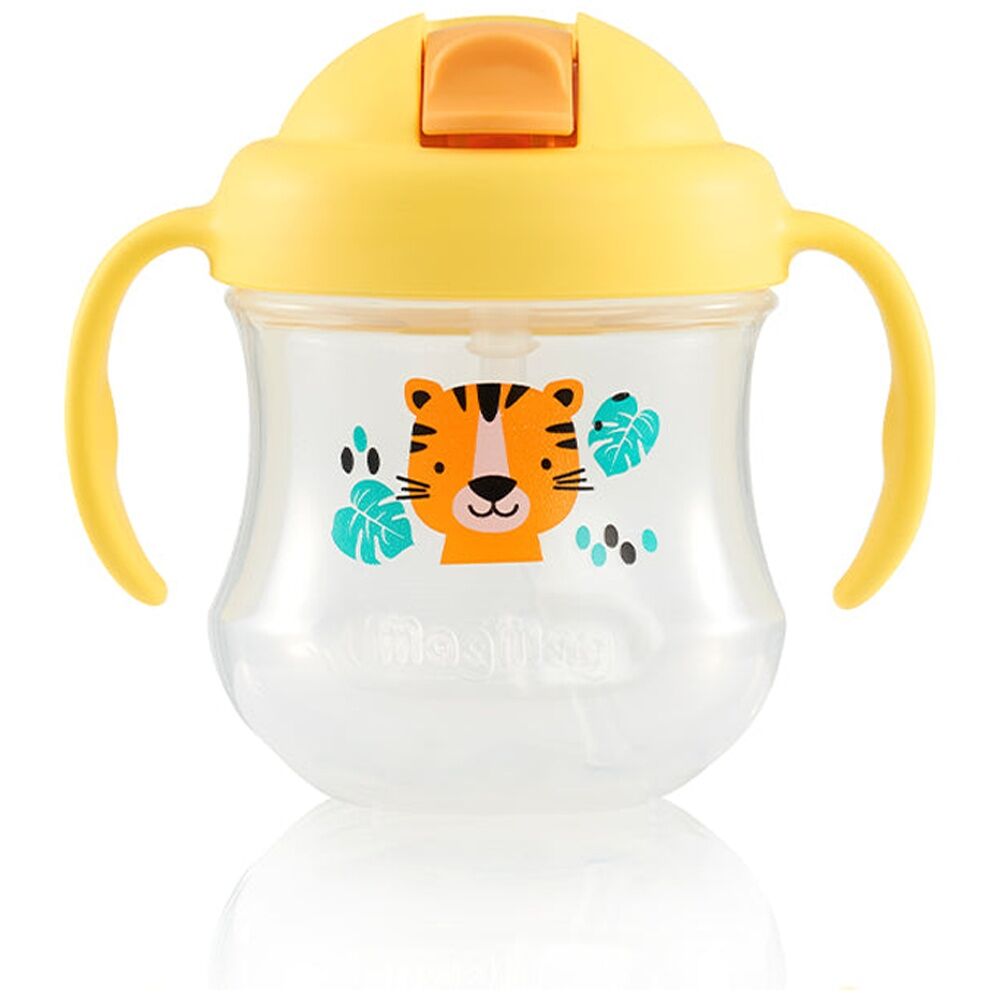 Pigeon Magmag Silicone Straw Baby Cup Yellow Easy Grip 200ml 8m+