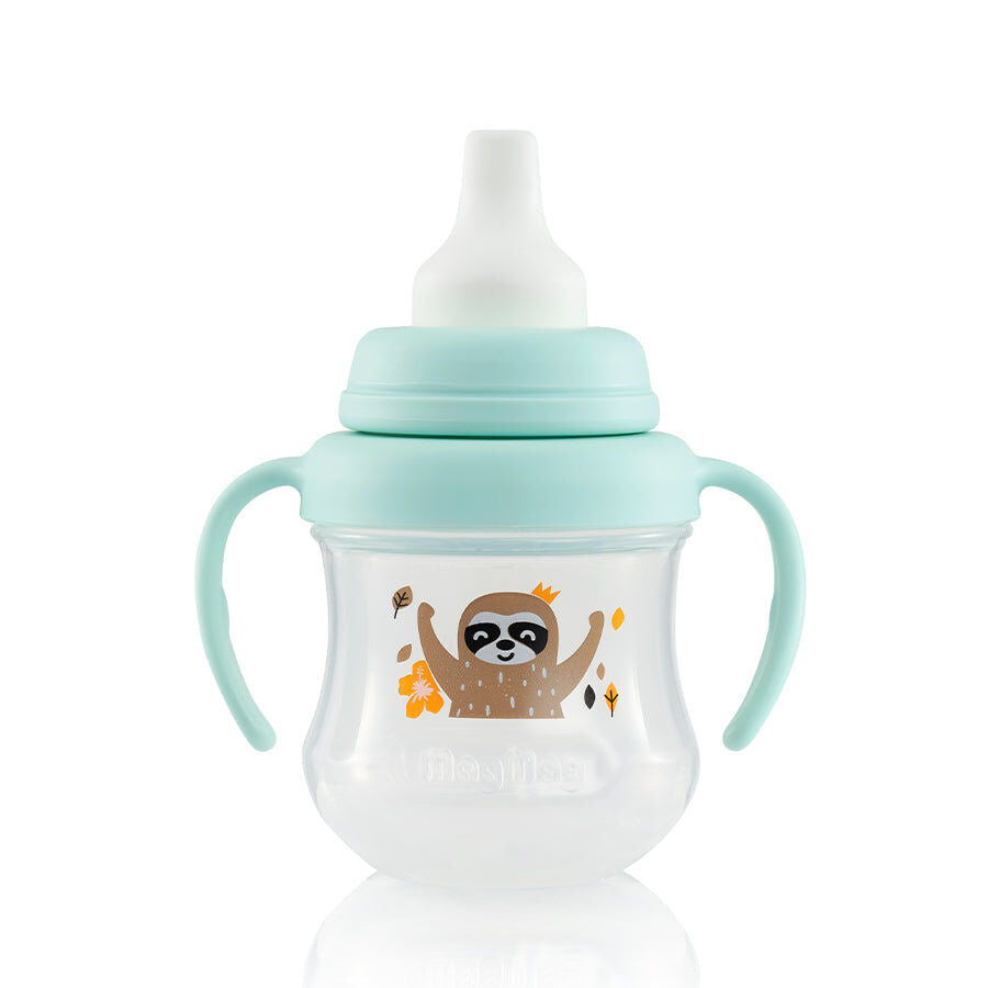 2PK Pigeon Magmag Spout Cup Baby Bottle Spill Proof Turquoise 5m+