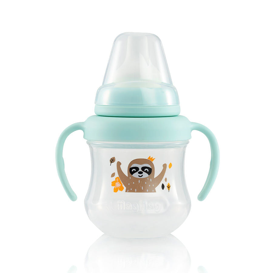 2PK Pigeon Magmag Spout Cup Baby Bottle Spill Proof Turquoise 5m+