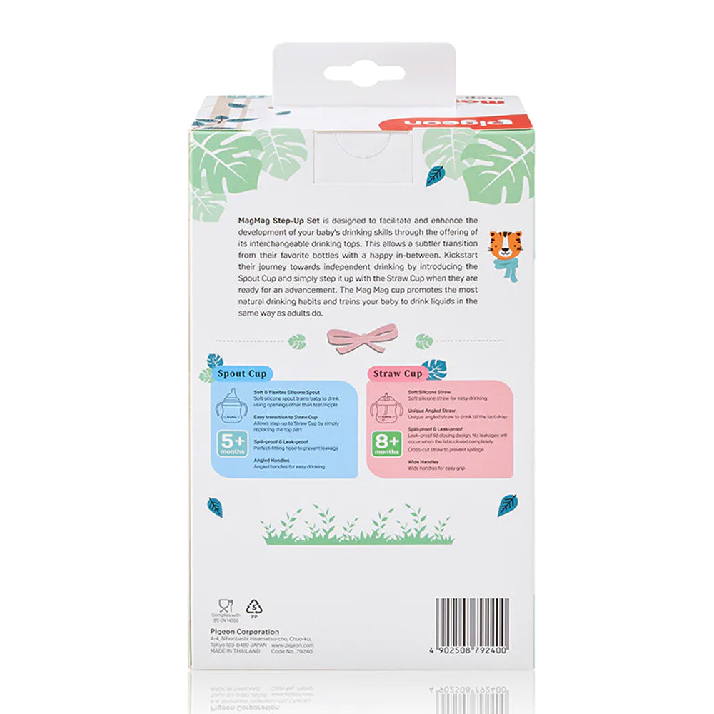 Pigeon Magmag Set-Up Set Spout & Straw Cup Set 5m+