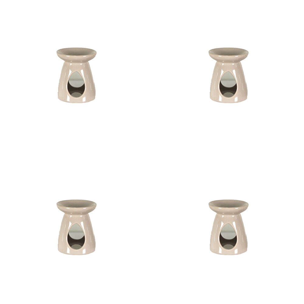 4PK Jemark 9.5cm Oil Burner Gloss Finish Assorted Grey/Black/White