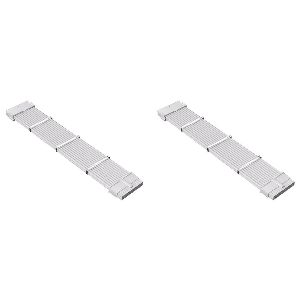 2PK Cruxtec PP-24P4-30WH A-TX 24Pin Male to Female Cable 30cm White