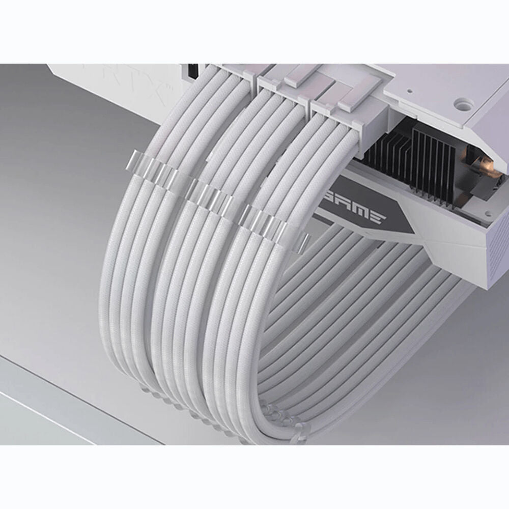 3PK Cruxtec PP-8P62-35WH PCI-E 8Pin Female to 6+2Pin Male Cable 35cm White