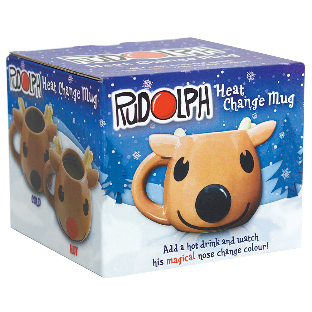 Paladone 300ml Christmas Festive Rudolph Heat Change Mug Kids/Children Cup