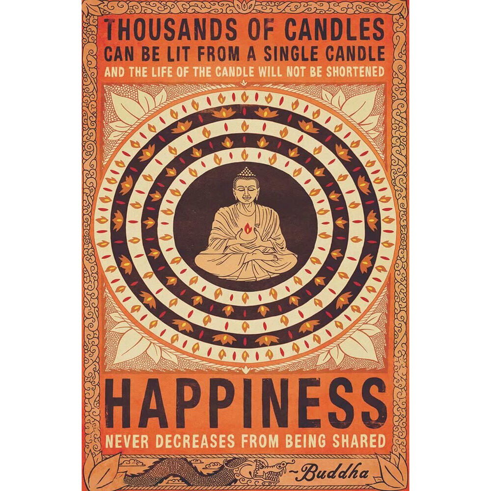 Impact Merch Buddha Happiness Wall Decor Poster 91x61cm