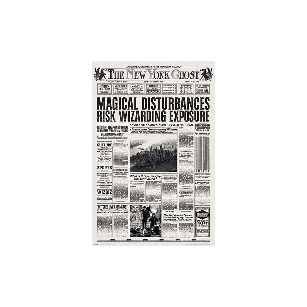 Wizarding World Fantastic Beasts Newspaper Poster 91x61cm