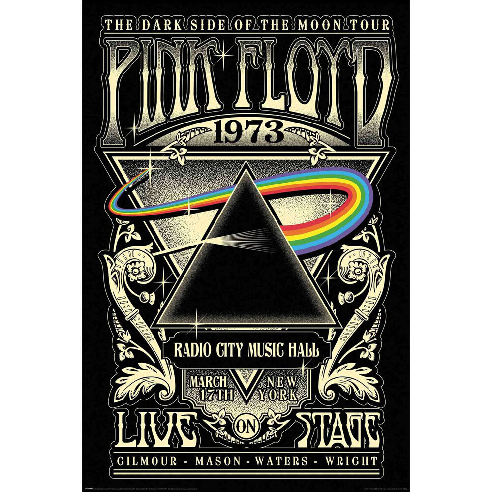 Impact Merch Pink Floyd Live 1973 Poster Wall Decor 91x61cm