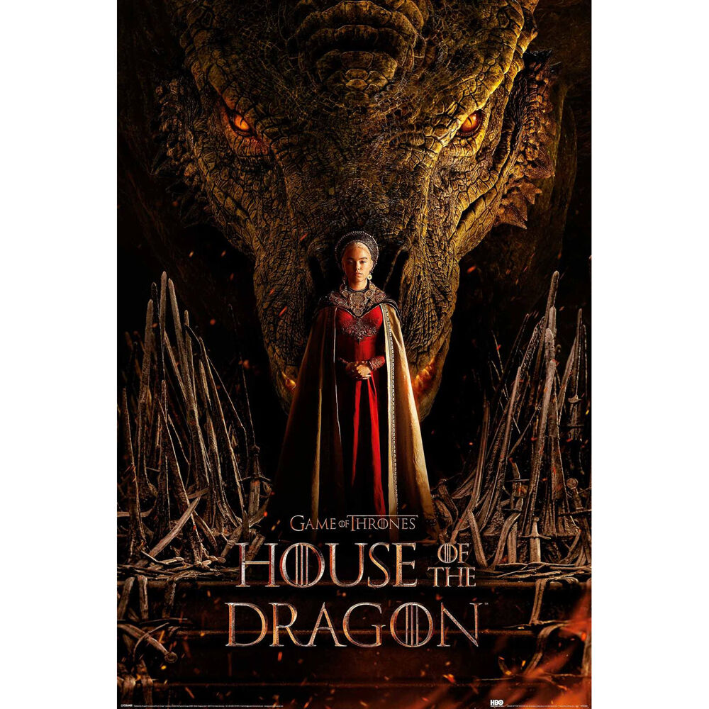House of the Dragon Rhaenyra Throne Poster Wall Decor 91x61cm