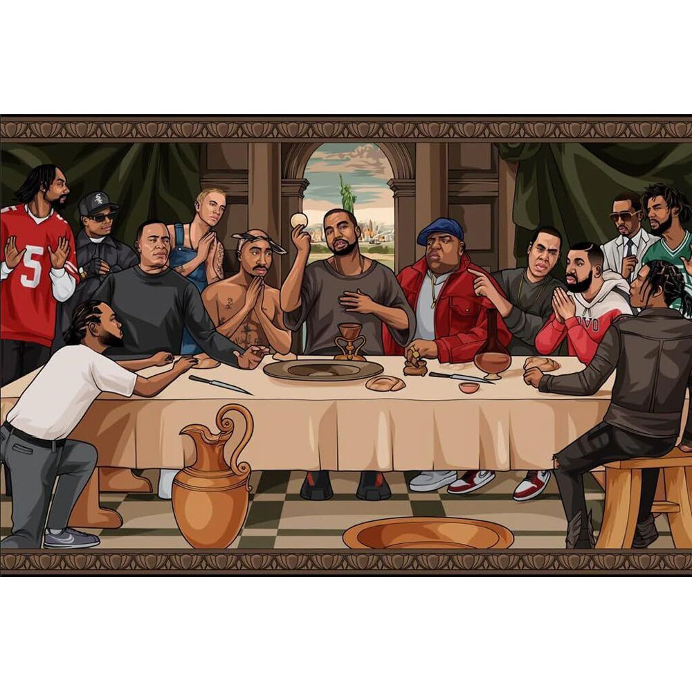 Impact Merch Hip Hop The Last Supper Poster Wall Decor 91x61cm