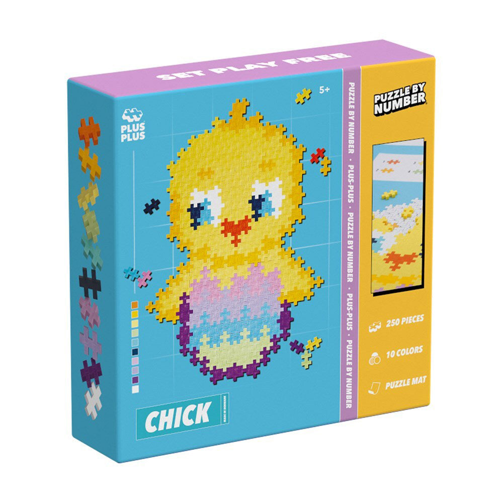 2x 250pc Plus-Plus Puzzle By Number Chick Kids/Children Building Toy 5y+