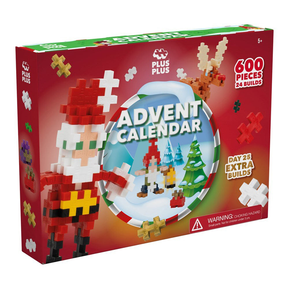600pc Plus Plus Advent Calendar Santas World 3D Puzzle 5y+