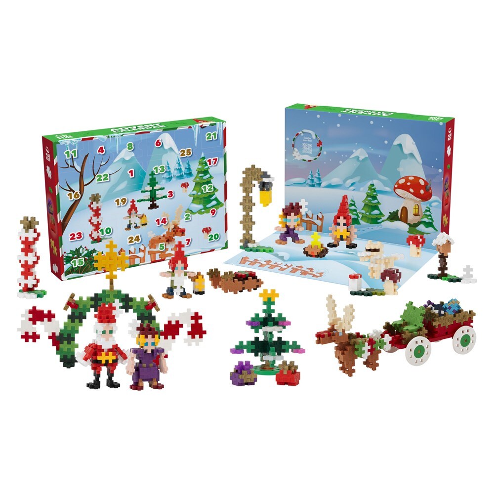 600pc Plus Plus Advent Calendar Santas World 3D Puzzle 5y+