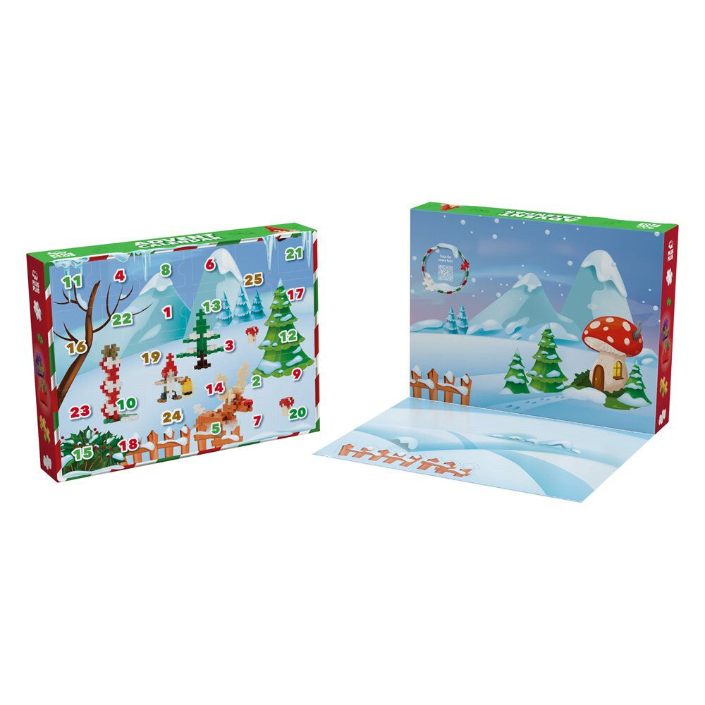 600pc Plus Plus Advent Calendar Santas World 3D Puzzle 5y+