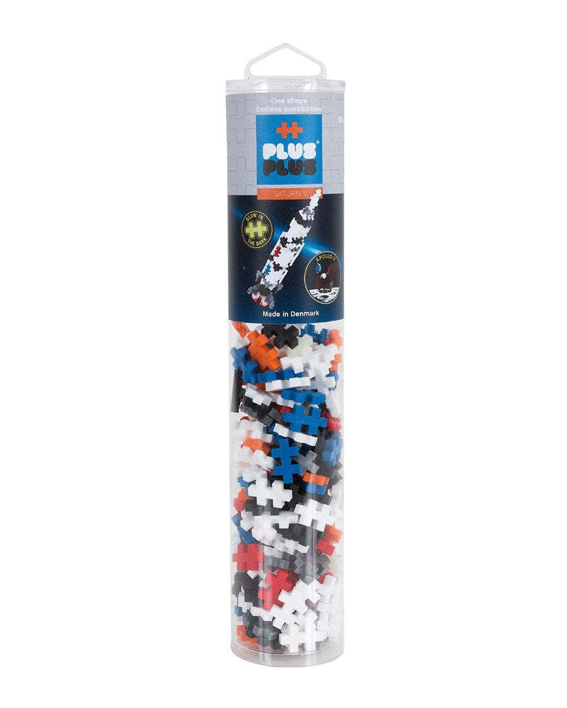 240pc Plus-Plus Saturn V Rocket Tube 2D Building Puzzle Toy 5y+