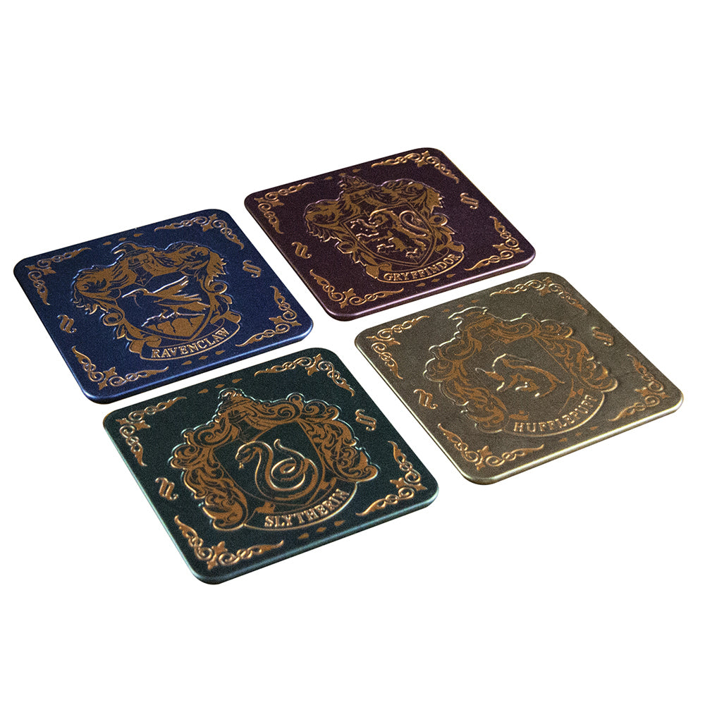 Paladone 9cm Harry Potter Hogwarts Crest Coasters Desk/Table Protection