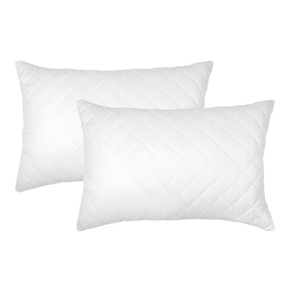 4pc Ardor Boudoir Quilted Microfibre Pillow Protector White 50x75cm