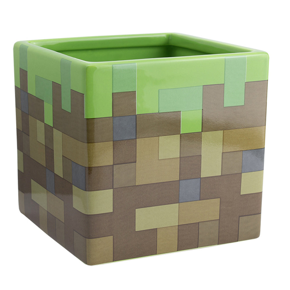 Paladone 11cm Minecraft Grass Ceramic Block Pen & Plant Pot