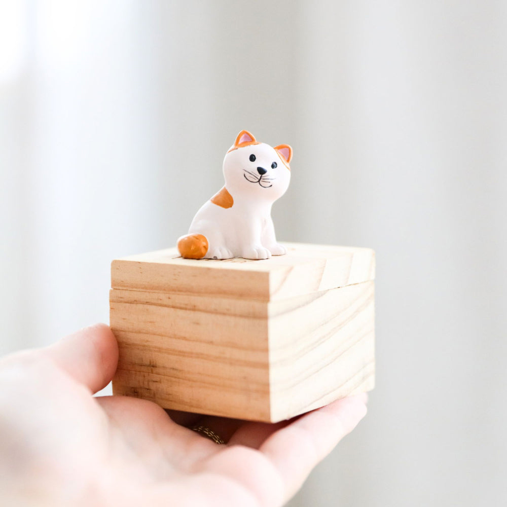 3PK Splosh Calm Pocket Promise Cat Poly Statue w/ Box 6cm