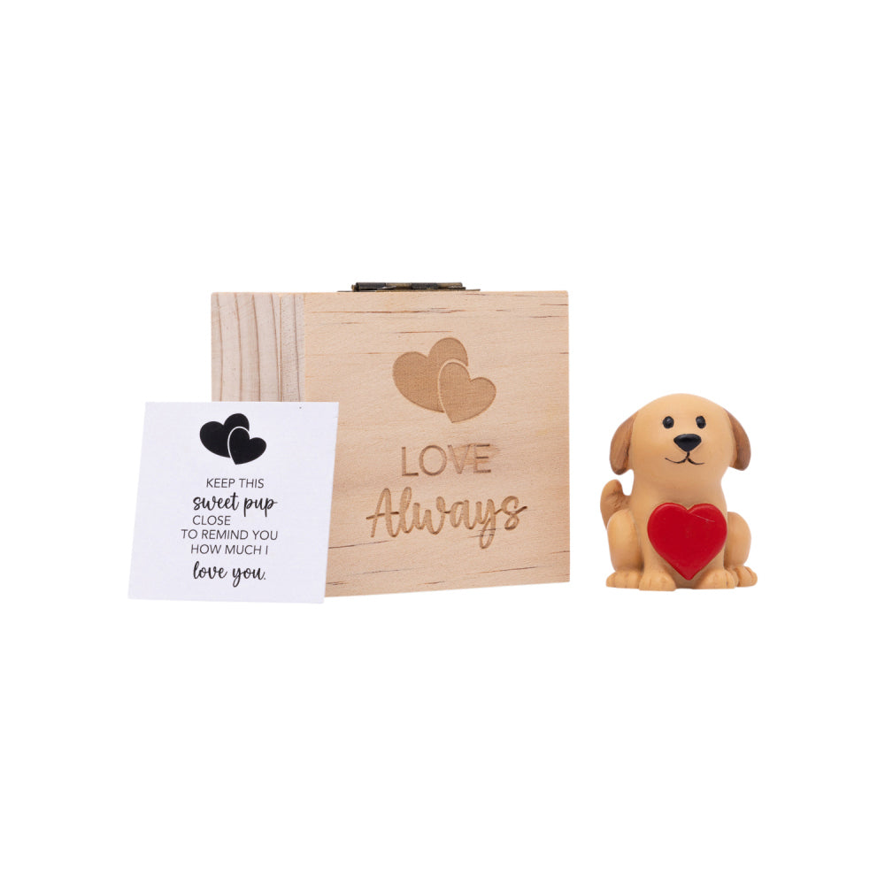 3PK Splosh Love Pocket Promise Puppy Poly Statue w/ Box 6cm