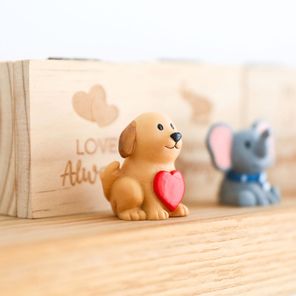 3PK Splosh Love Pocket Promise Puppy Poly Statue w/ Box 6cm