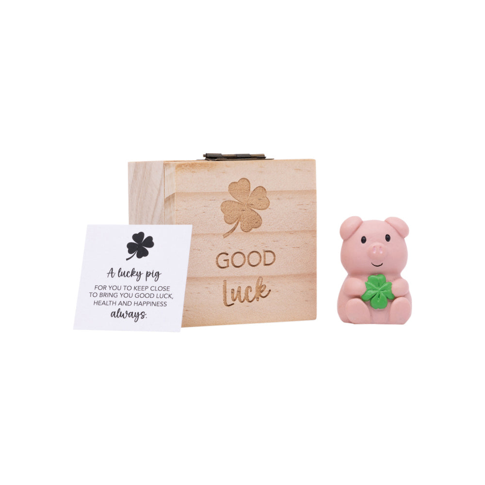 3PK Splosh Luck Pocket Promise Pig Poly Statue w/ Box 6cm
