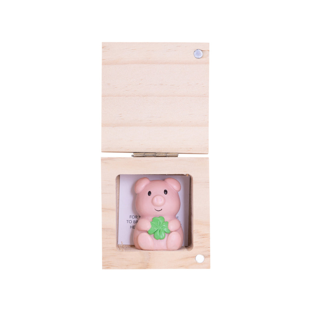 3PK Splosh Luck Pocket Promise Pig Poly Statue w/ Box 6cm