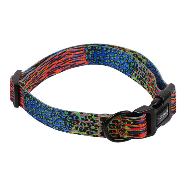 3PK Eco-Pup Dog Collar Wild Pattern Pet Dress Up