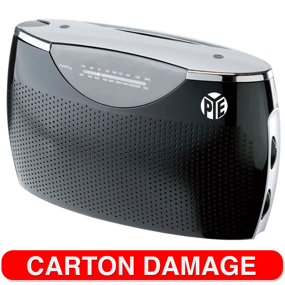 Black Portable AM/FM Radio w/ Built In Speaker