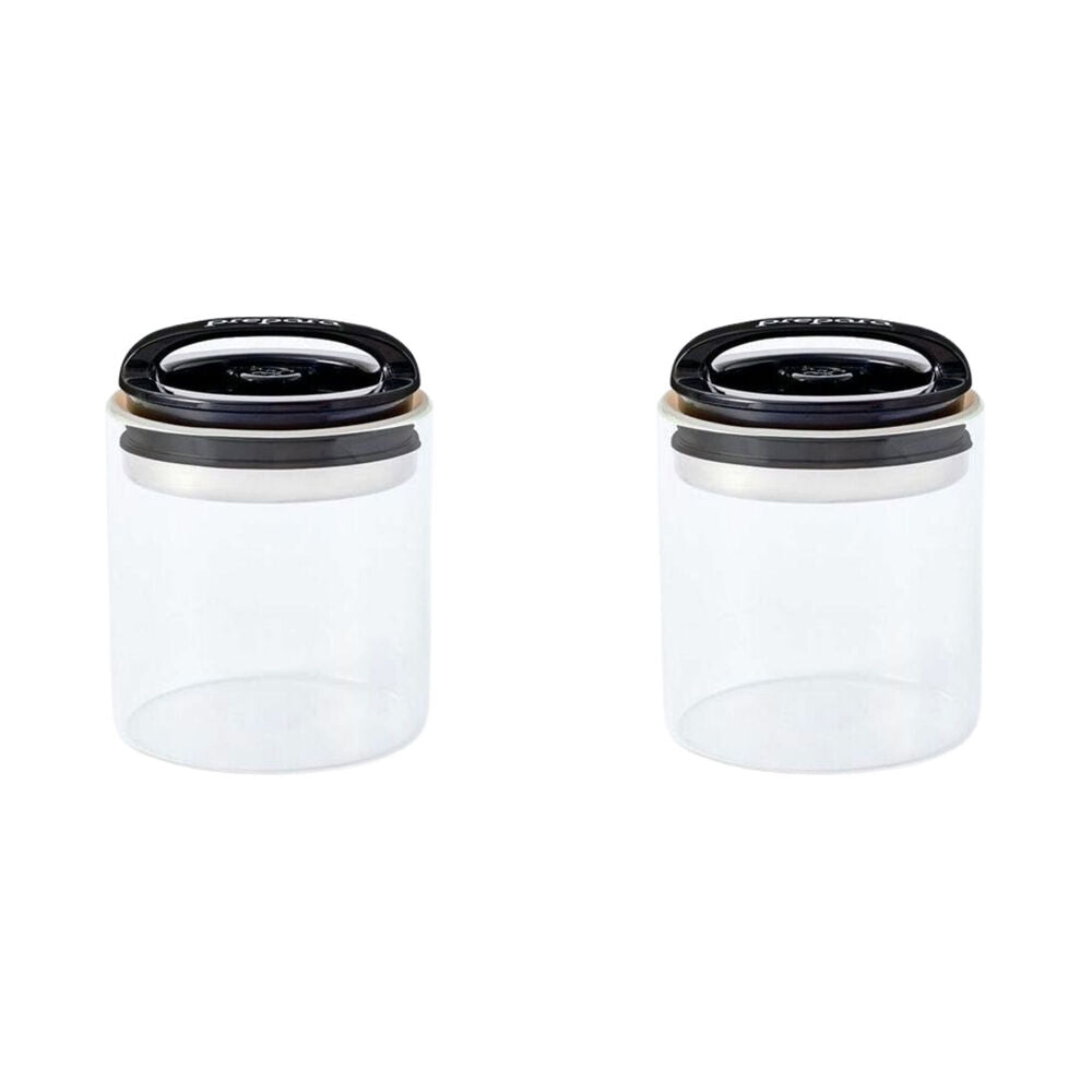 2PK Prepara Evak 468ml Airtight Food Storage Container w/ Handle Small Black