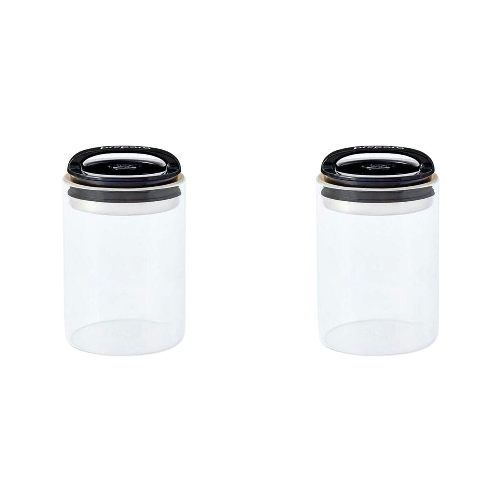 2PK Prepara Evak 709ml Airtight Food Storage Container w/ Handle Medium Black