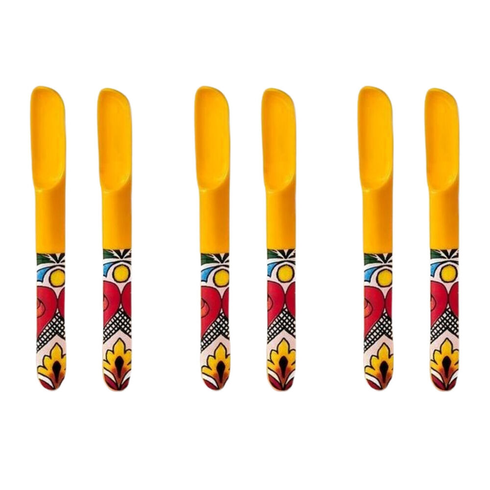 3x 2pc Prepara Melamine Tortilla Taco Serving Spoon Set 18cm Yellow