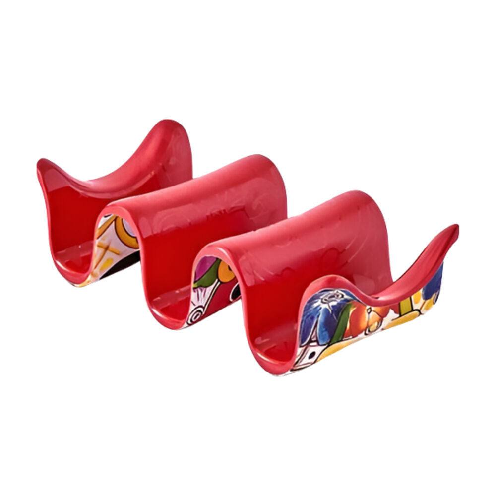 6PK Prepara Melamine Multiple Tortilla Taco Serving Holder Stand 18cm Red