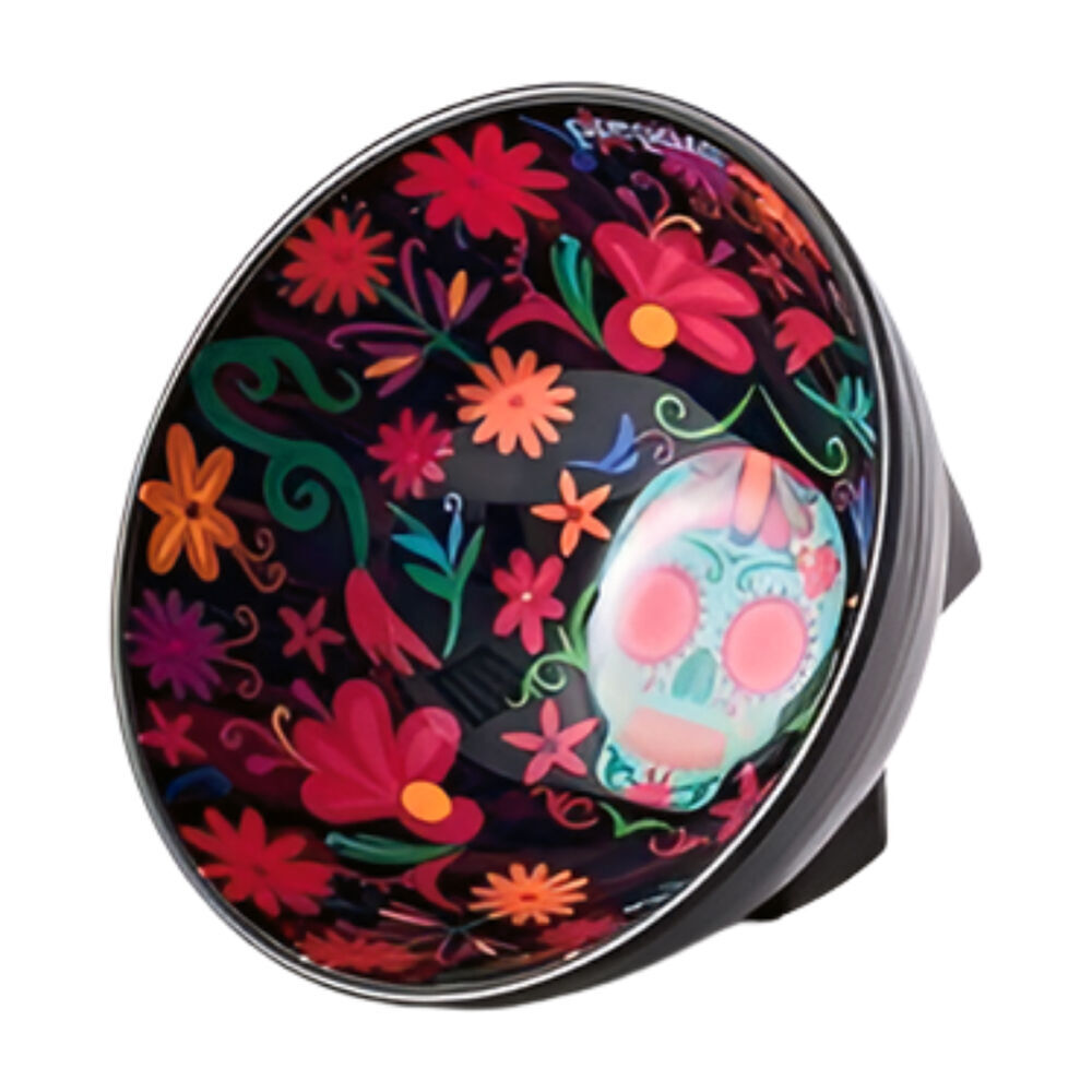 3PK Prepara Melamine Tortilla Taco Party Serving Bowl Day of the Dead Ed 4in Black