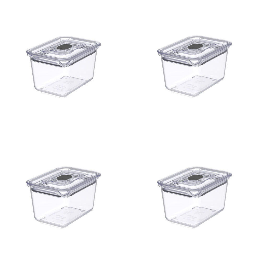 4PK Prepara LatchLok Click 600ml Rectangular Airtight Food Container 14cm