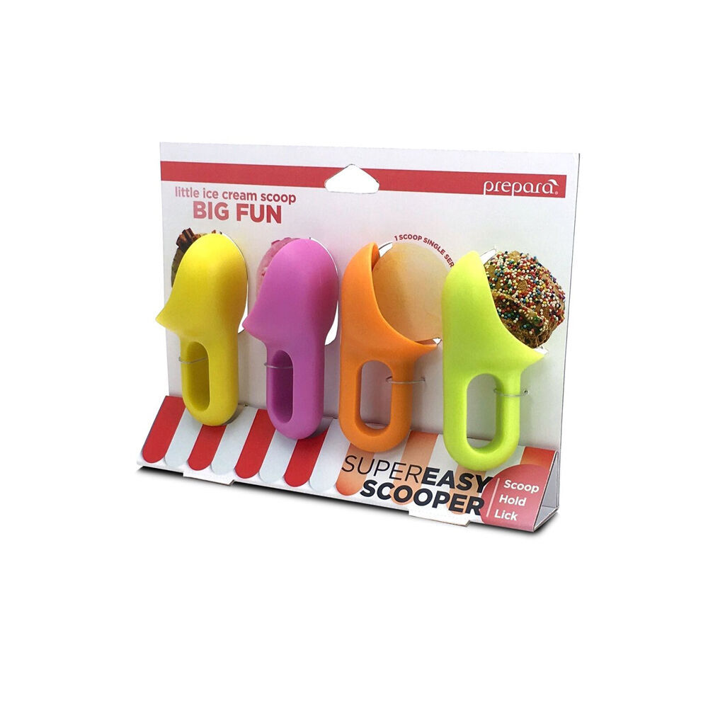 4pc Prepara Super Scoopers Kids Single Serving Ice Cream Scoop 10.16cm
