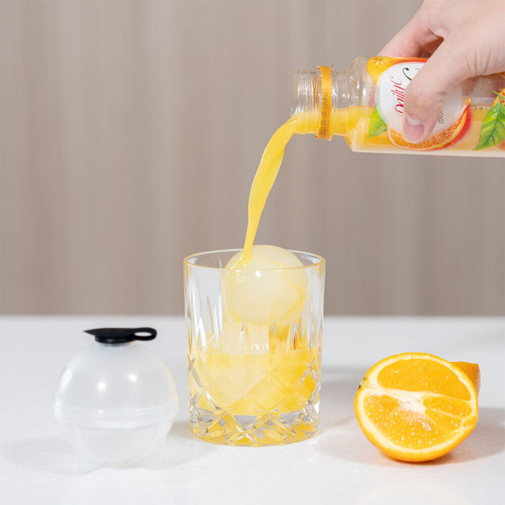 4x 4pc Prepara Jumbo Slow-Melting Whiskey Drink Ice Ball Sphere Mould Large Black