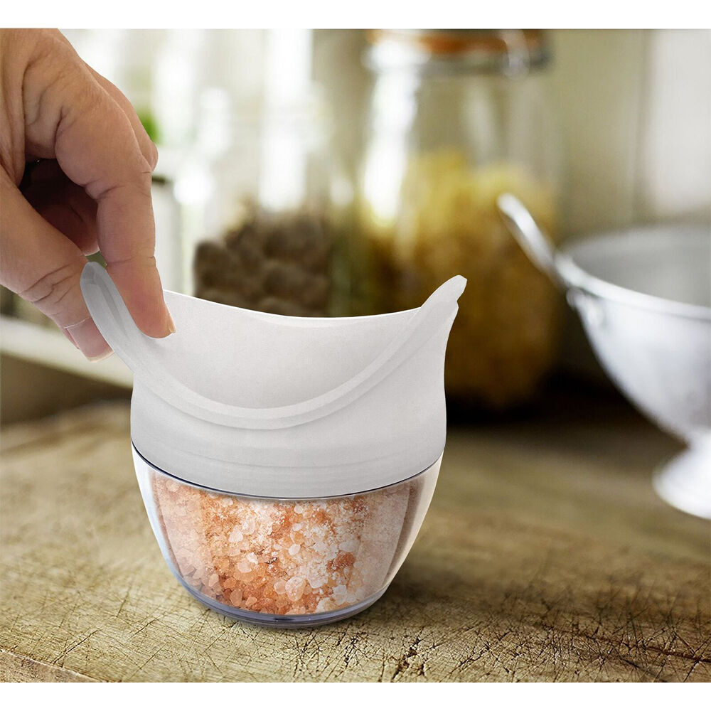 Prepara Zip Top Pop Savor Salt Pig Condiments Storage Container 13.5cm White