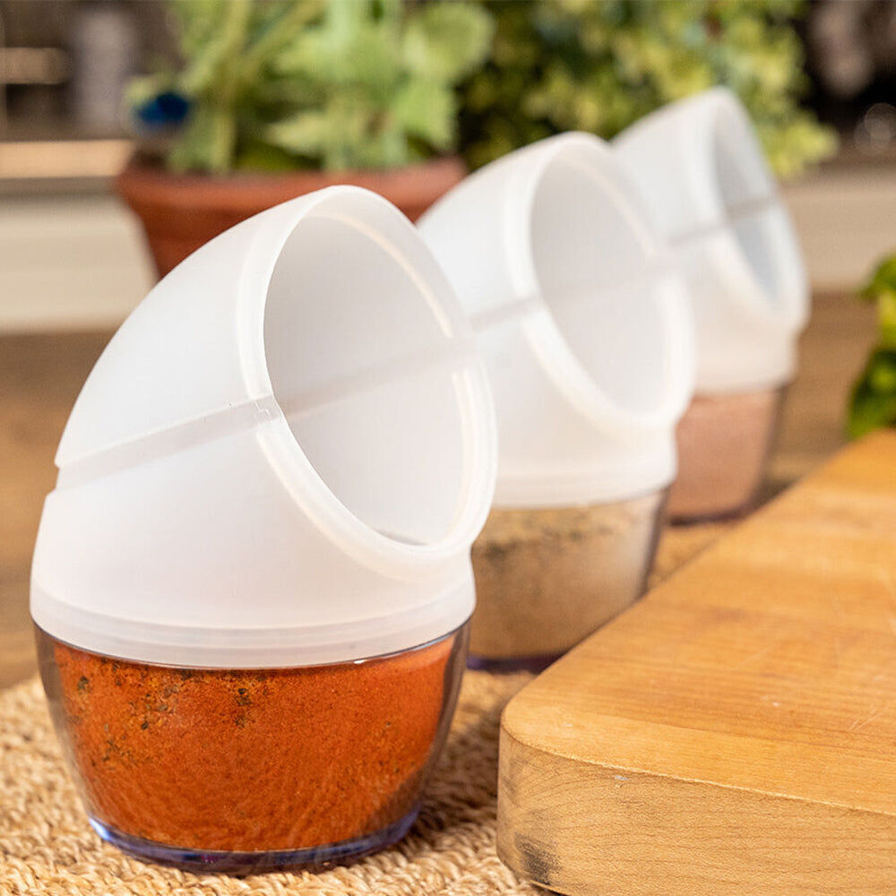 Prepara Zip Top Pop Savor Salt Pig Condiments Storage Container 13.5cm White