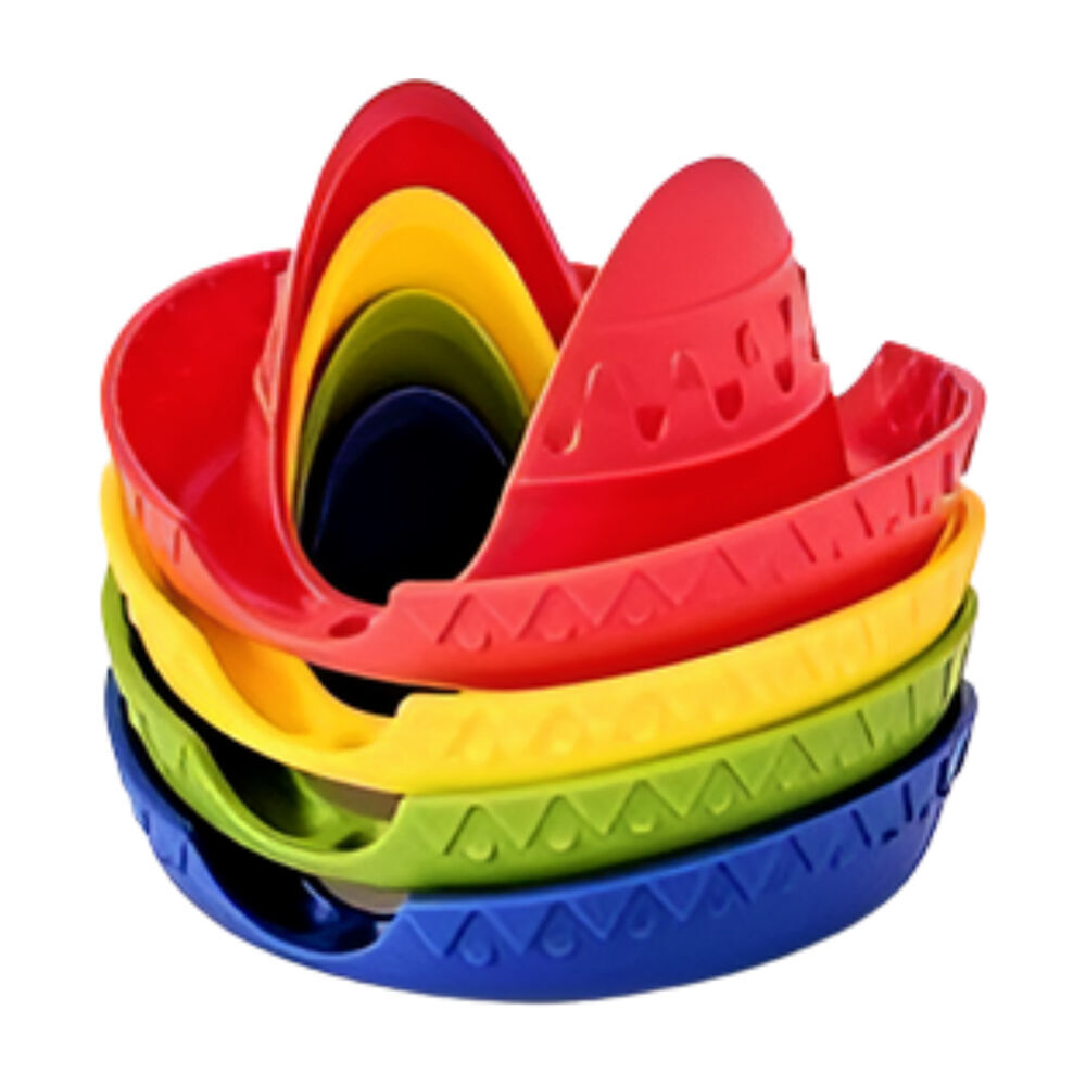 2x 4pc Prepara Single Sombrero Taco Holder Party Serving Tray Set 10cm